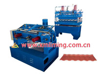 Hydraulic press for tile roof profile